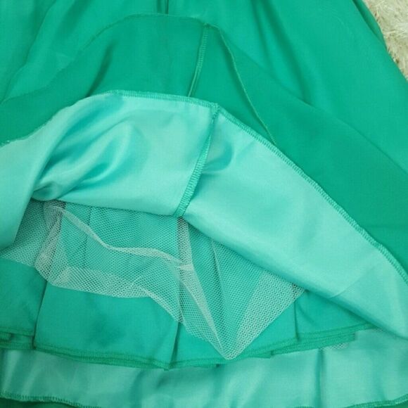 KLAXONS Women's Mini Dress Size Small Green Embellished - Picture 2 of 7